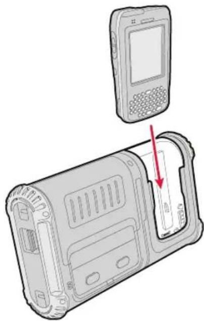 Intermec PW50A - To insert a mobile computer - 1