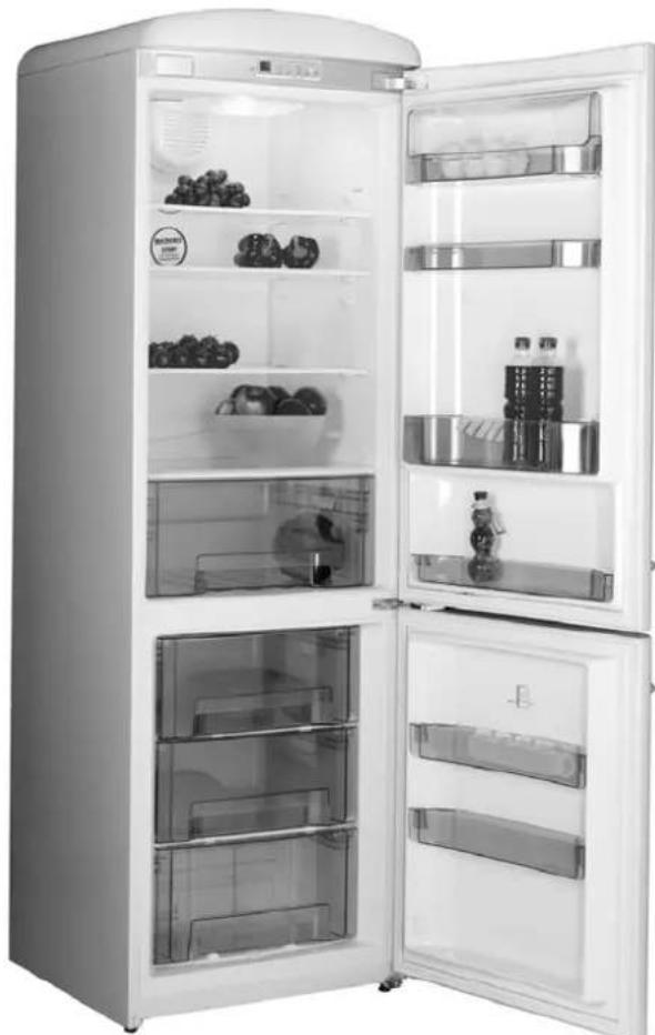 BAUMATIC RETRO14BL - Litre retro style fridge freezer - 1