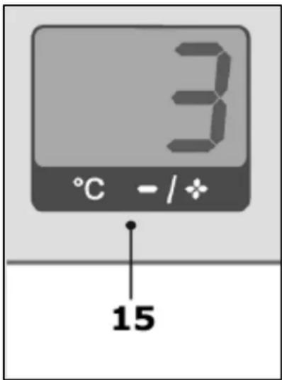 3 °C - / + 15