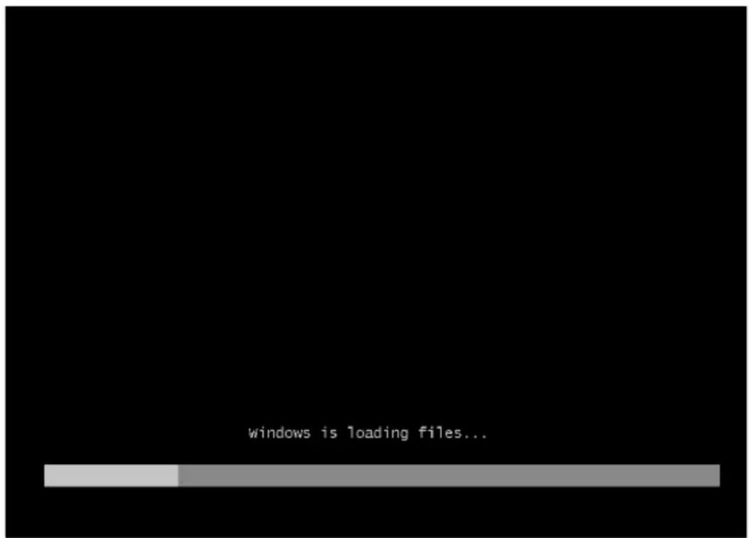 windows is loading files...