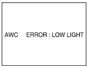 AWC ERROR : LOW LIGHT