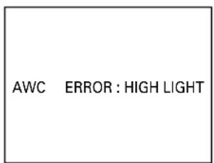 AWC ERROR : HIGH LIGHT