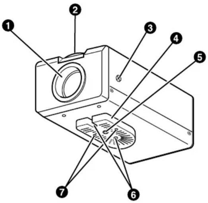 Technical diagram of a mechanical device with numbered components for identification