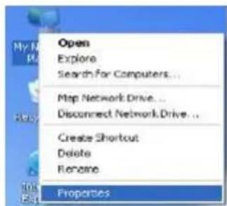 My PC Open Explore Search for Computers... Map Network Drive... Disconnect Network Drive... Create Shortcut Delete Rename Properties
