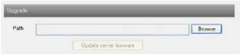 Upgrade Path Browse Update server firmware