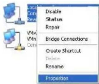 Local Con Real Disable Status Repair Bridge Connections Create Shortcut Delete Rename Properties