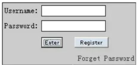 Username: Password: Enter Register Forget Password