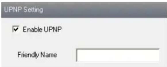 UPNP Setting Enable UPNP Friendly Name