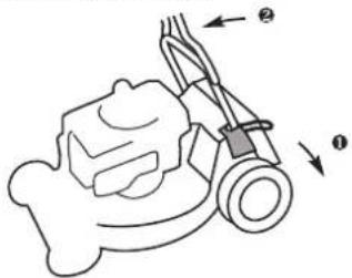 Diagram of a vacuum cleaner with labeled parts and directional arrows indicating motion or force