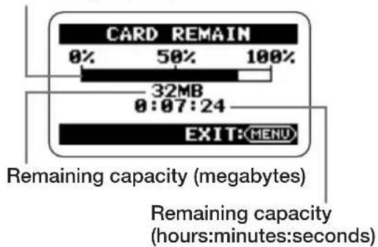 SAMSON ZH2 - Bring up the CARD REMAIN screen. - 1