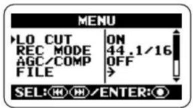 SAMSON ZH2 - Bring up the main menu screen. - 1