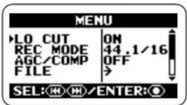 SAMSON ZH2 - Bring up the main menu screen. - 1