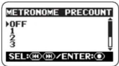 SAMSON ZH2 - Switch the pre-count on or off. - 1