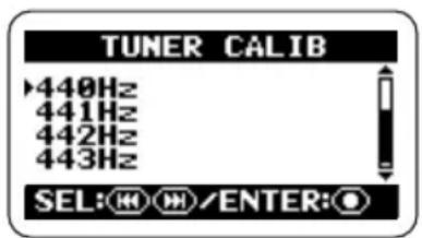 SAMSON ZH2 - Bring up the TUNER CALIB screen. - 1