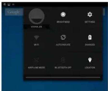 Weather Brightness SETTINGS Wi-Fi AUTO ROTATE DRILLED AIRFLAME MODE BLUTTOOTH OFF LOCATION
