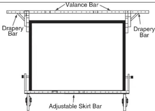 Valance Bar Drapery Bar Drapery Bar Adjustable Skirt Bar