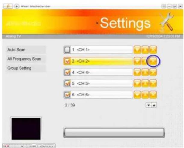 AVEN MediaCenter Settings Auto Scan 1 All Frequency Scan 2 Group Setting 4 5 6 2 / 39 12/19/2004 2:23:06 PM