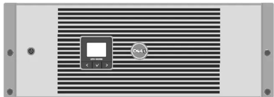 Front view of a server rack with a digital display and circular button labeled 'D4L' (no readable text or symbols beyond basic labels)