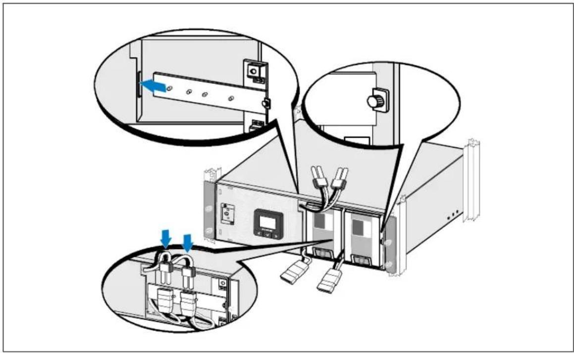 Diagram illustrating server rack setup with labeled components and directional arrows indicating movement or connection.