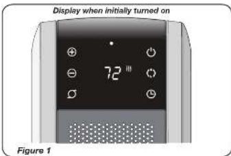 Display when initially turned on 72" Figure 1