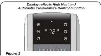 Display reflects High Heat and Automatic Temperature Control Function Figure 3
