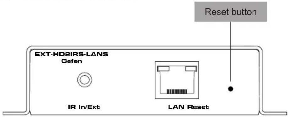 Reset button EXT-HD2IRS-LANS Gefen IR In/Ext LAN Reset