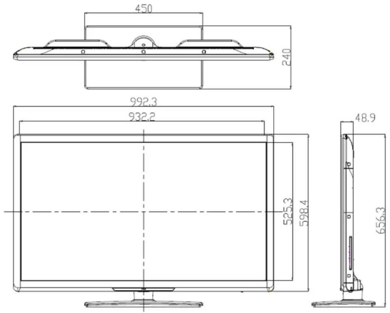 AG Neovo SC-32 - Dimensions - 2
