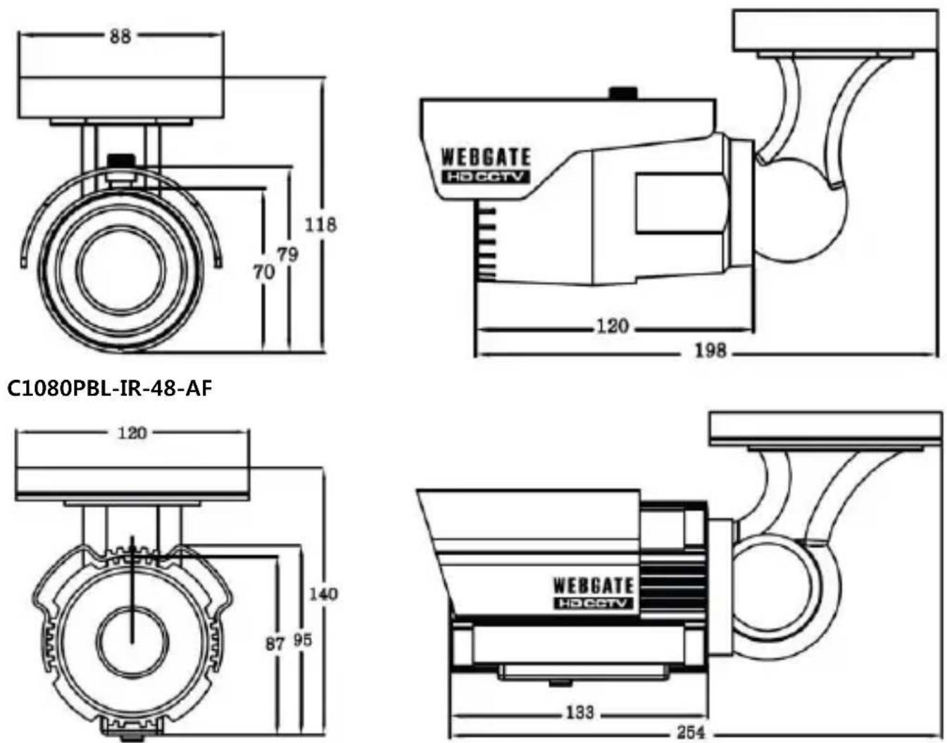 Webgate C1080PBL-IR48-AF - гарантия - 2