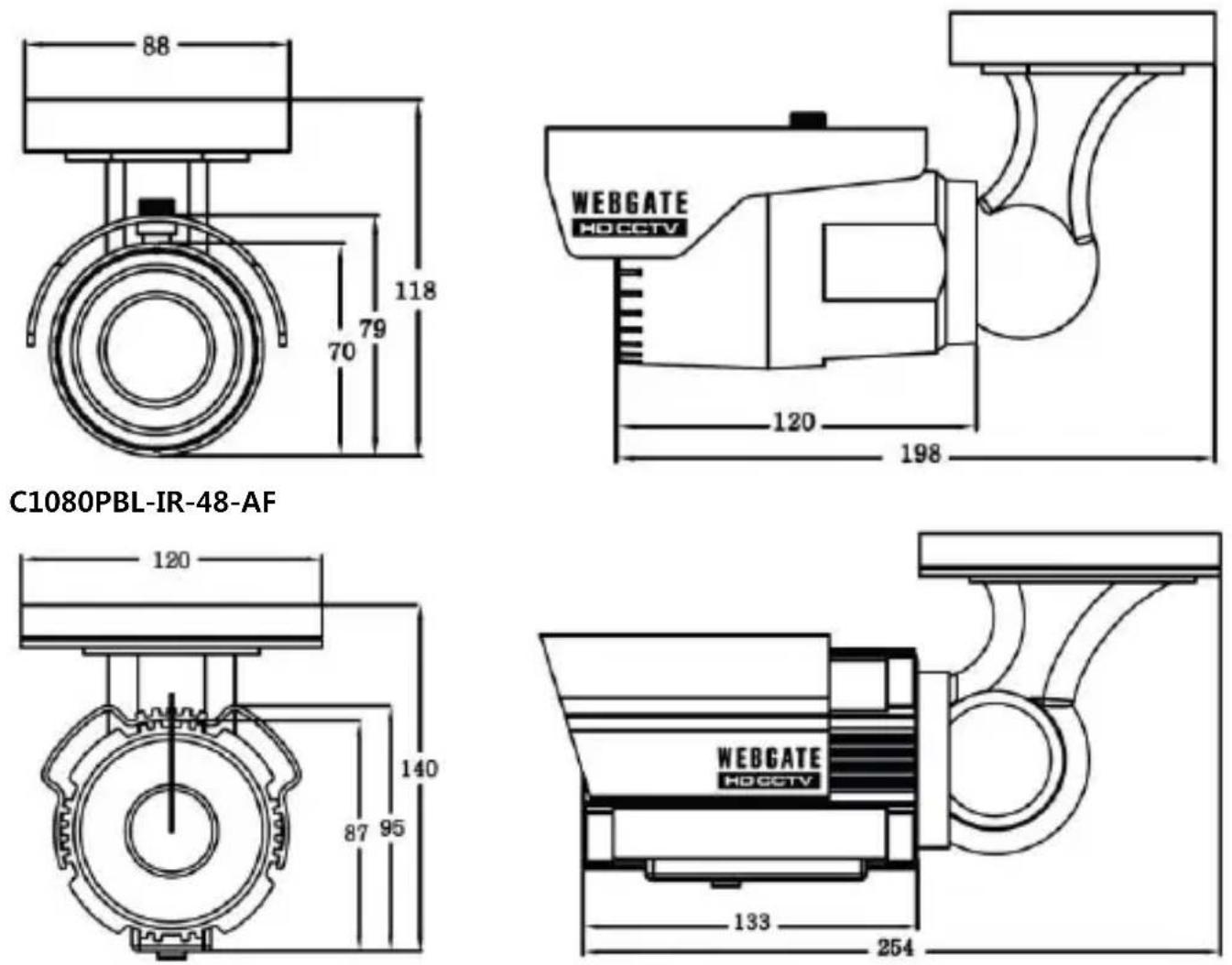 Webgate C1080PBL-IR48-AF - C1080PBL-IR18-AF / C1080PBL-IR18 - 1
