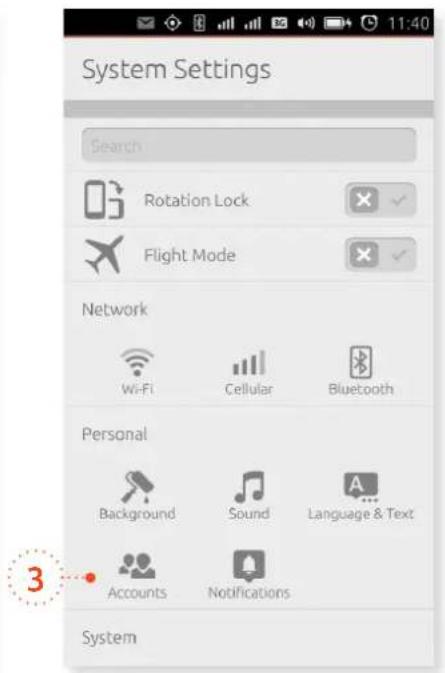 System Settings Search Rotation Lock Flight Mode Network Wi-Fi Cellular Bluetooth Personal Background Sound Language & Text Accounts Notifications System