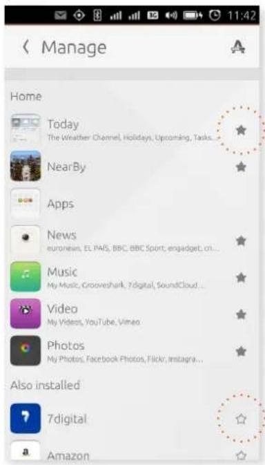 < Manage Home Today The Weather Channel, Holidays, Upcoming, Tasks... NearBy Apps News auronews, EL PAIS, BBC, BBC Sport, engadget, on... Music My Music, Grooveshark, 7digital, SoundCloud... Video My Videos, YouTube, Vimeo Photos My Photos, Facebook Photos, Flickr, Instagram... Also installed 7digital Amazon