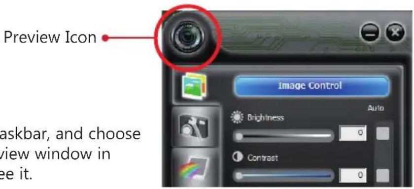 Preview Icon Image Control Brightness Auto Contrast askbar, and choose view window in ee it.