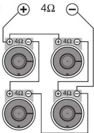 4Ω + 4Ω - + + 4Ω - + 4Ω - + 4Ω -