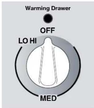 Warming Drawer OFF LO HI MED