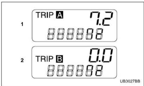 SUBARU Baja (2005) - ▼ Double trip meter - 1