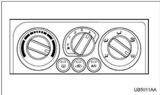 SUBARU Baja (2005) - ▼ Defrosting or defogging the windshield - 1