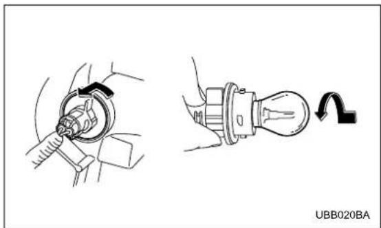 SUBARU Baja (2005) - ■ Front turn signal light, parking light and side marker light - 3