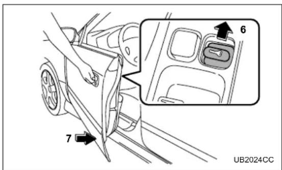SUBARU Baja (2005) - ▼ To arm the system using power door locking switches - 1