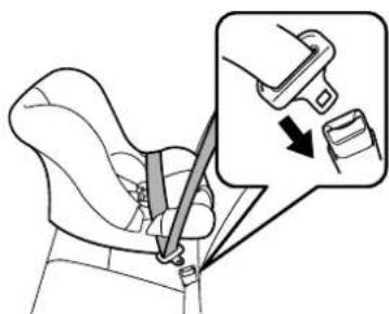 SUBARU Baja (2005) - ▼ Installing a rearward facing child restraint - 1