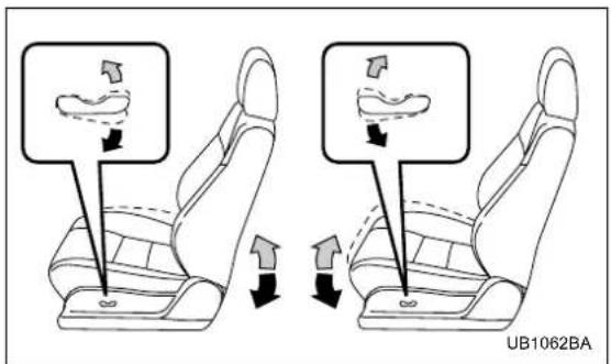 SUBARU Baja (2005) - ■ Seat cushion angle and height adjustment (Power seat only) - 2