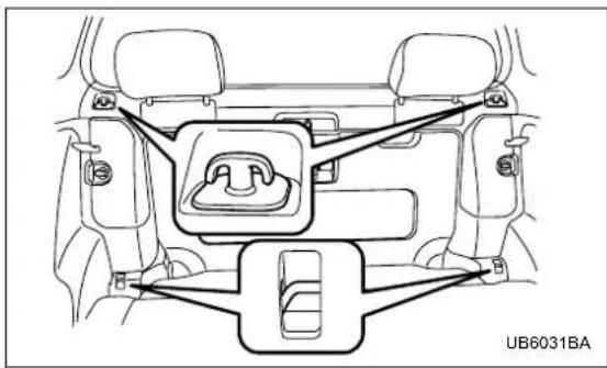 SUBARU Baja (2005) - ■ Cargo net hooks - 1
