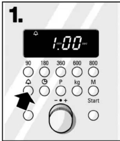 1. min 00 sec 90 180 360 600 800 P kg M Start