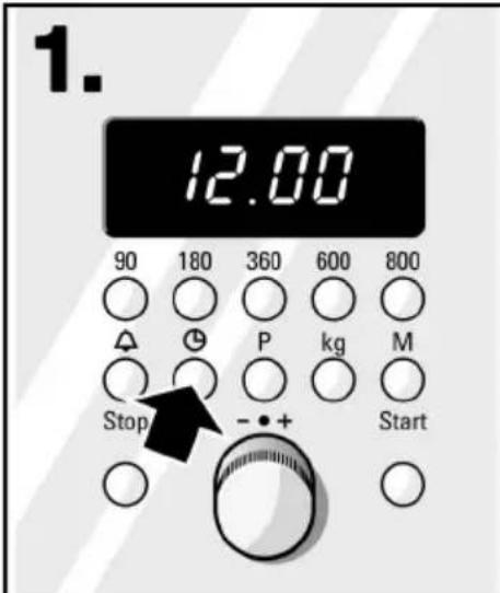 1. 12.00 90 180 360 600 800 △ P kg M Stop - + Start