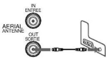IN ENTREE AERIAL ANTENNE OUT SORTIE