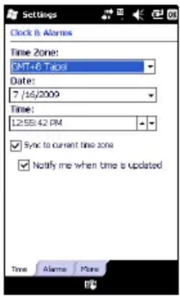 ACER BeTouch e100 - Setting alarms - 1