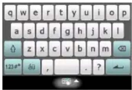 ACER BeTouch e100 - The onscreen keyboard - 1