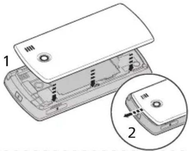 ACER BeTouch e100 - Installing the battery - 2