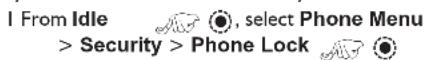 PANASONIC EB-GD76 - Locking the Phone - 1