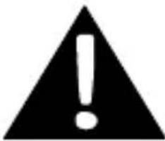 Black triangular warning symbol with exclamation mark (no text or numbers)