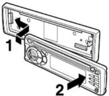 AIWA CDC-X427 - Attaching the front panel - 1